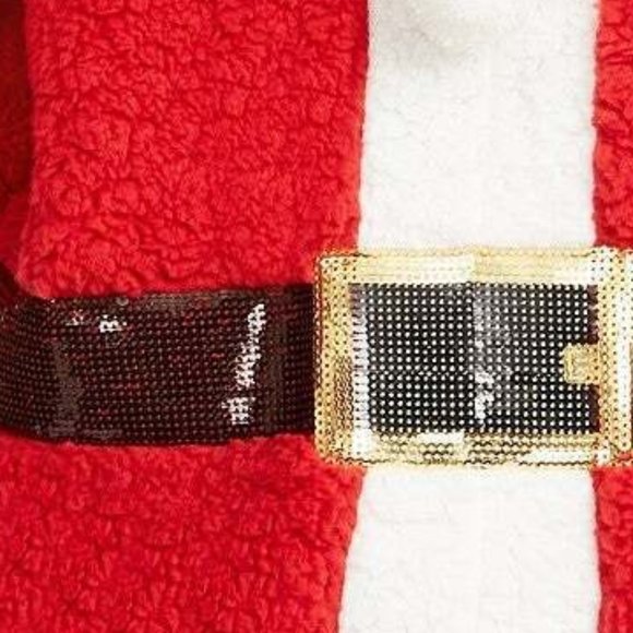 NWT HOOKED UP FAUX SHEARLING HOLIDAY HOODIE - Medium - Picture 4 of 4